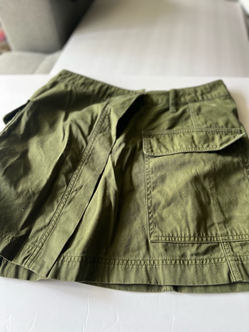 Universal Thread Olive Green Utility Skort with Flap Pockets